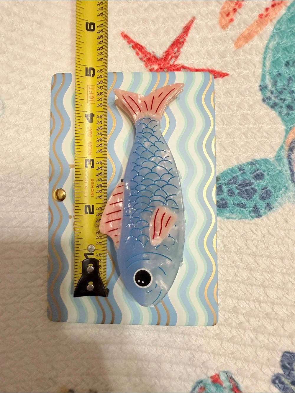 Piper•K Blue and Pink Fish Hair Claw Clip